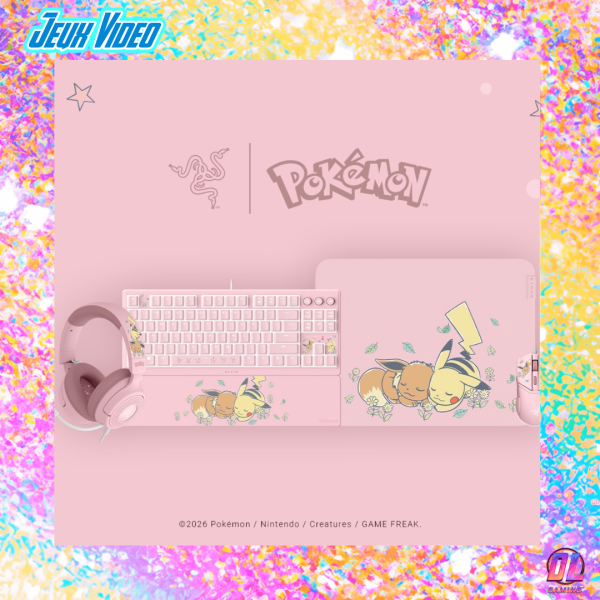 Pokémon x Razer : la collection Pikachu & Évoli est disponible, découvrez les prix des accessoires gaming