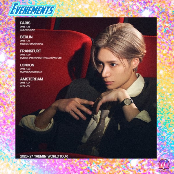 TAEMIN annonce sa tournée européenne 2026-2027 LiMiNaL : Paris, Berlin, Londres et Amsterdam au programme
