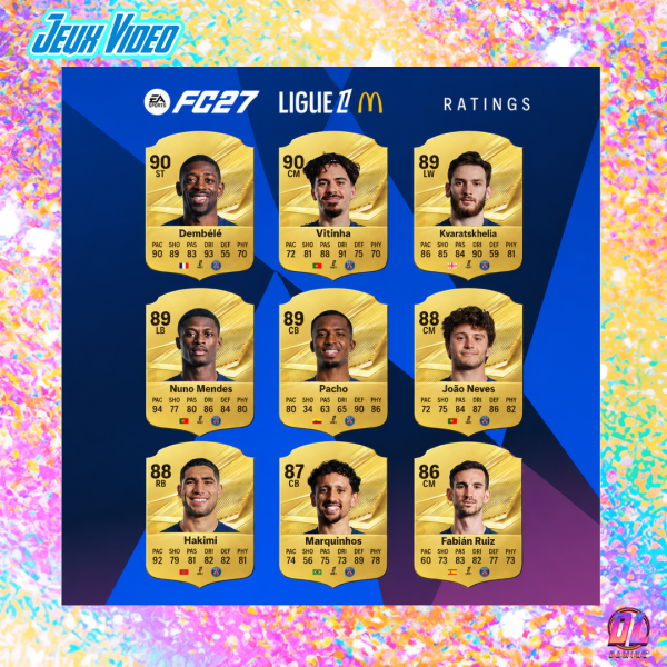 EA SPORTS FC 27 : Ousmane Dembélé et Vitinha dominent les notes de Ligue 1