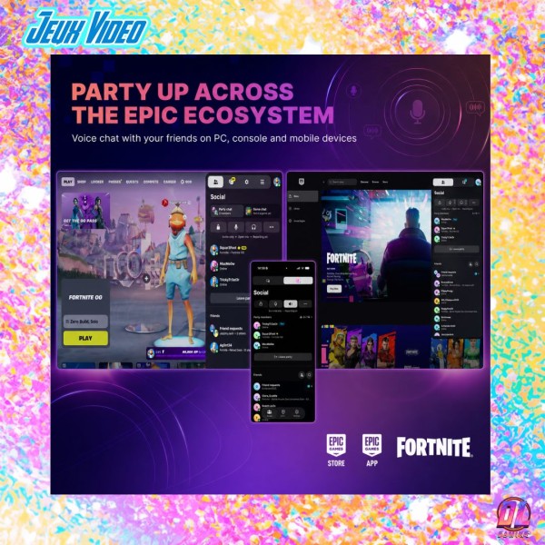 Fortnite : le chat vocal multiplateforme arrive avec les groupes Epic Games