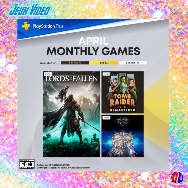 PlayStation Plus d’Avril 2026