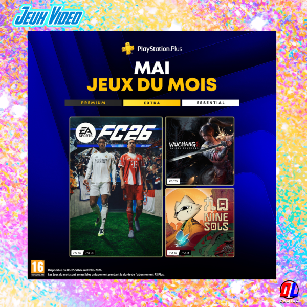 PlayStation Plus de Mai 2026