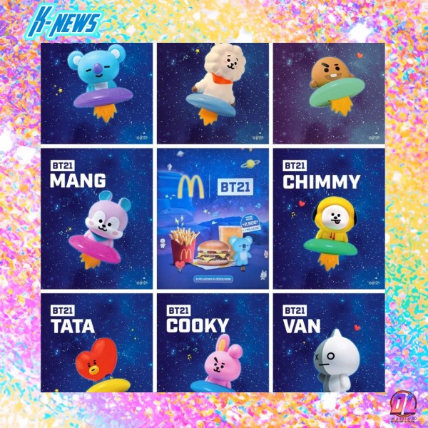 McDonald’s fait équipe avec BTS : 16 figurines et peluches BT21 à collectionner en France